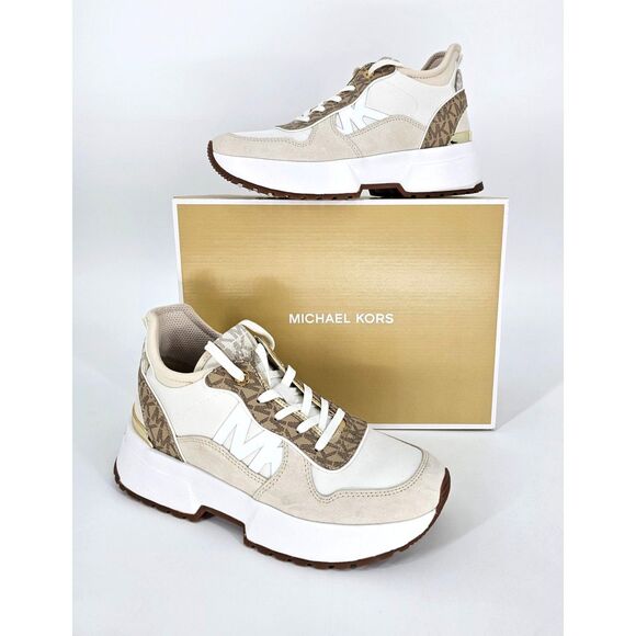 Michael Kors Muse Mesh & Logo Trainer Sneaker Size 8 - Picture 1 of 13
